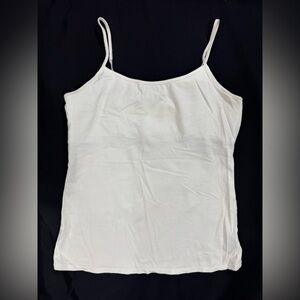 Maurices white cami top with adjustable straps and shelf bra